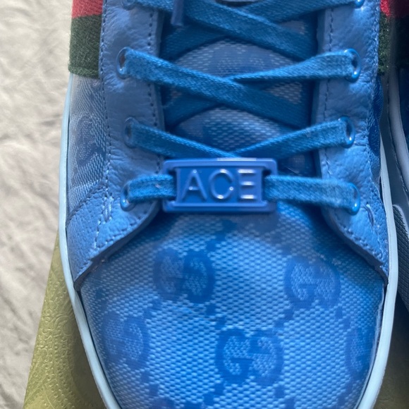 GUCCI Ace 'GG Crystal Canvas - Blue - Picture 9 of 9